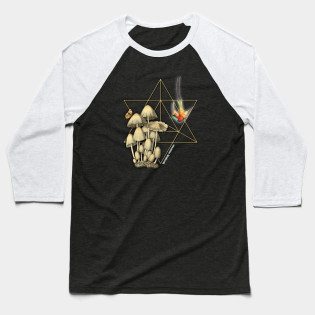 Sacred Geometry Baseball T-Shirt by SpottydoggCreatives